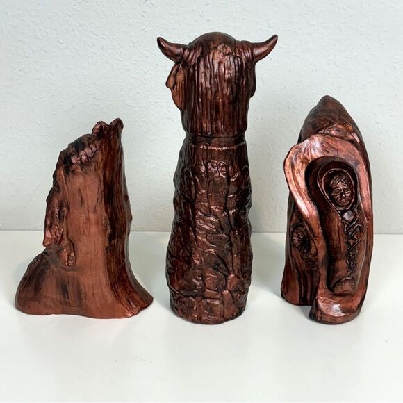 3 Vintage Handmade Painted Native American Indian Ceramic Figurines - Picture 2 of 9